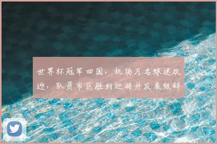 世界杯冠军回国，机场万名球迷欢迎，队员市区胜利巡游并发表致辞